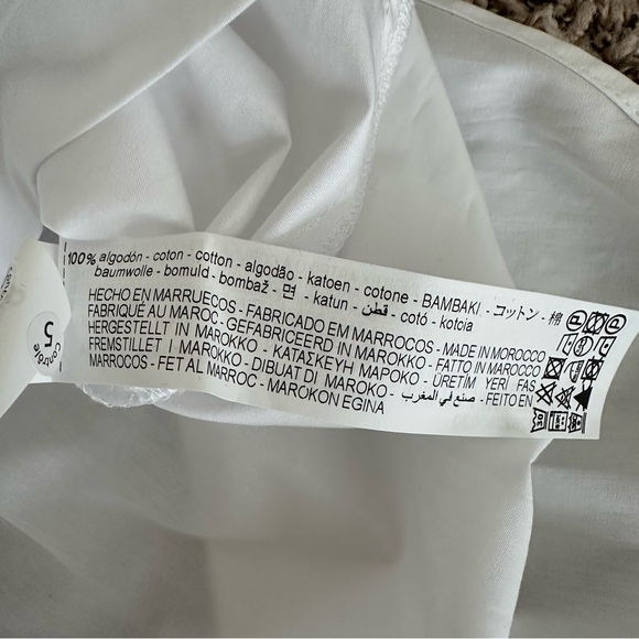 Zara Oversized White Collared Shirt - Picture 11 of 12